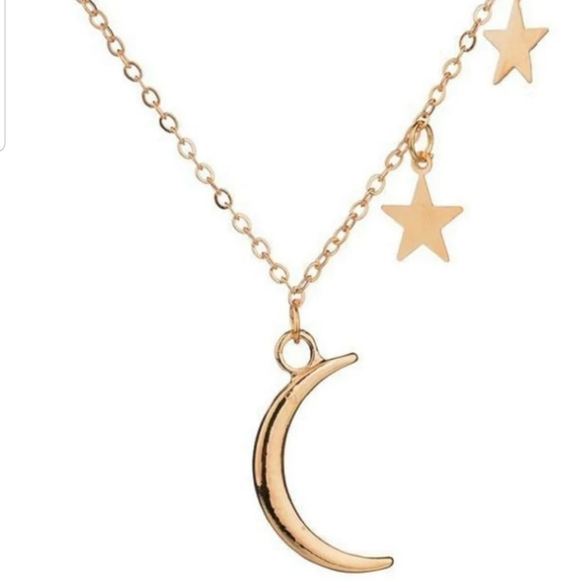 *Shawna* Moon and Star Necklace - Picture 3 of 6
